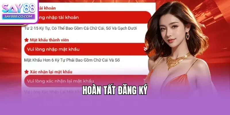 Hoàn tất đăng ký